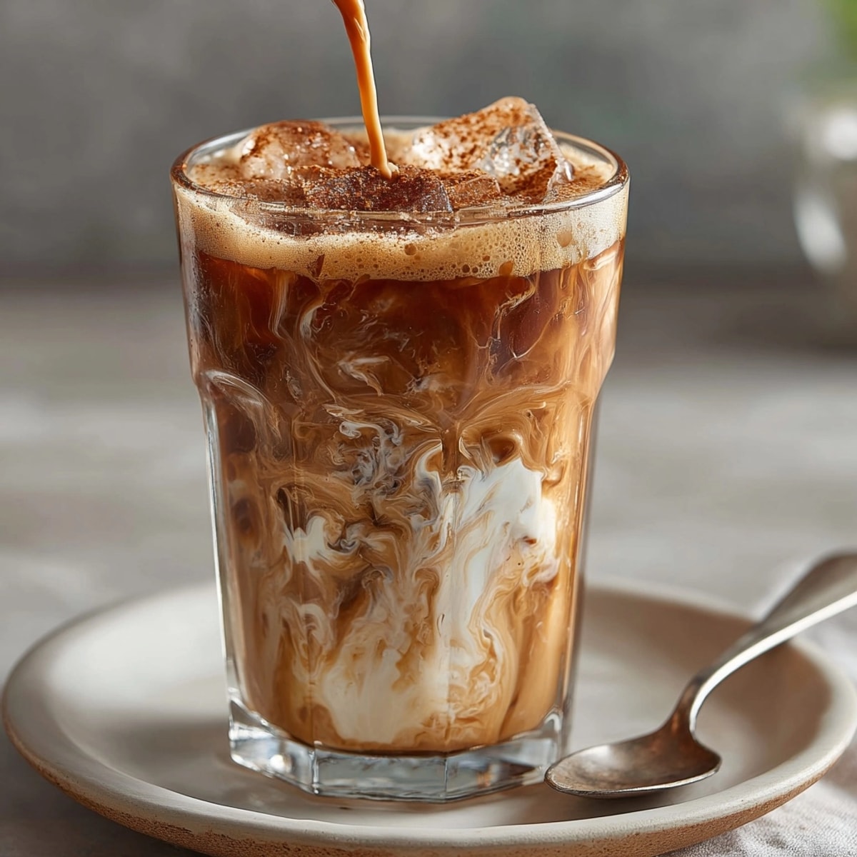 Frothy Brown Sugar Shaken Espresso recipe: a refreshing, cinnamon-spiced coffee treat.