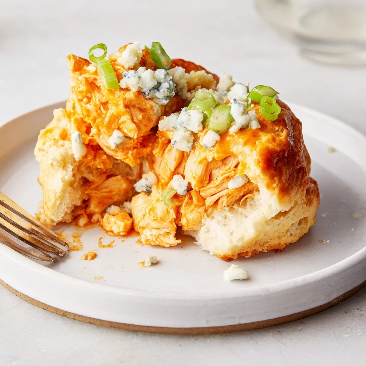 Golden brown Buffalo Chicken Soda Biscuits served warm, perfect for game-day gatherings.  