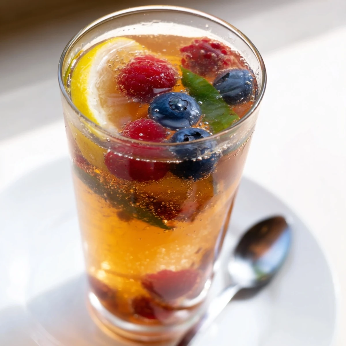 Crisp, fizzy Kombucha-style mocktails crafted from fresh fruit and fragrant spices.