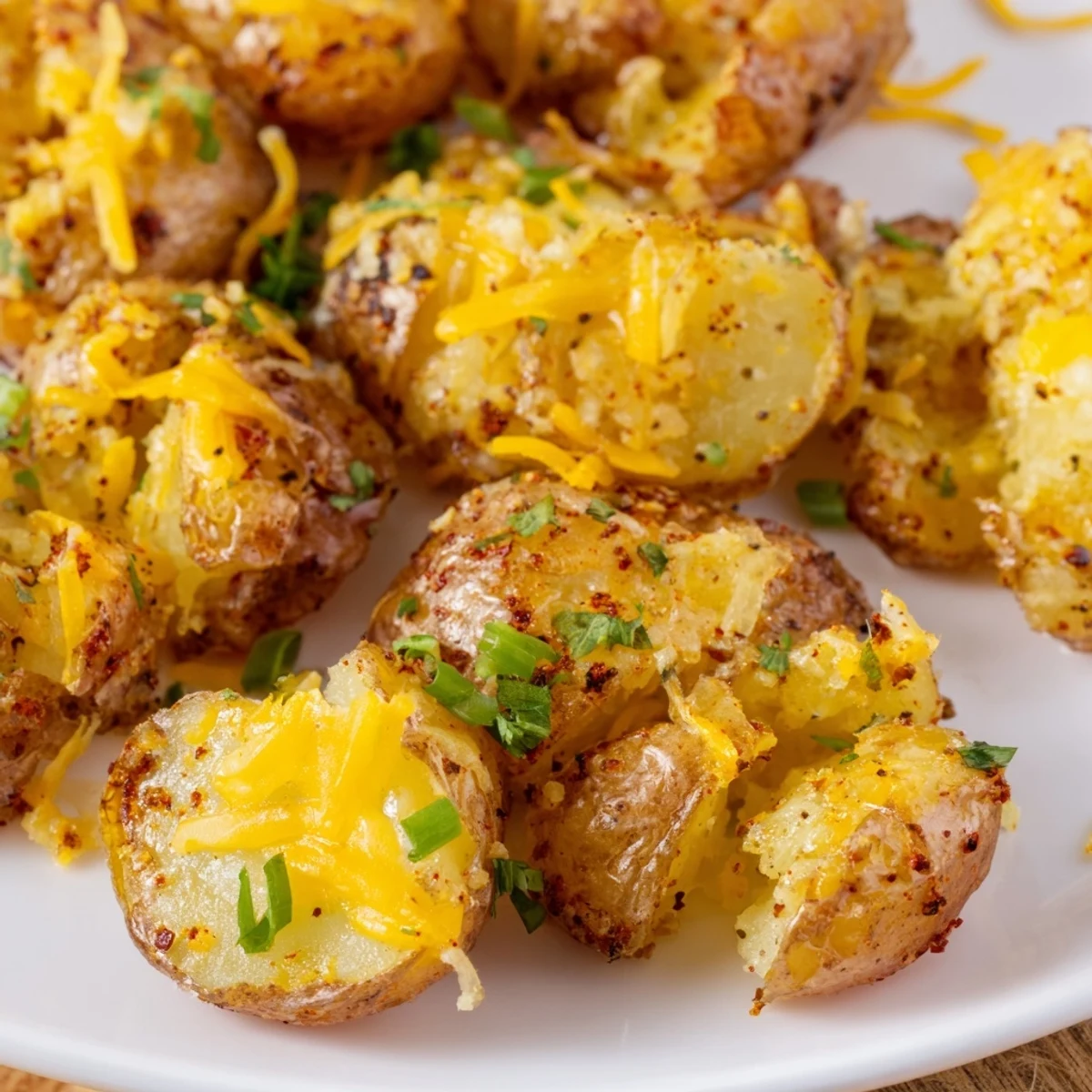 Smashed Green Onion Potato Bombs