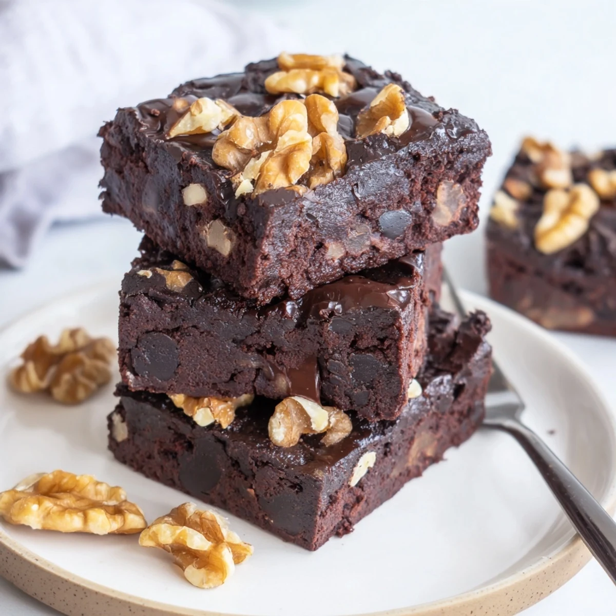 Decadent Zero-Waste Brownies using nut-milk pulp, perfect for chocolate lovers.  