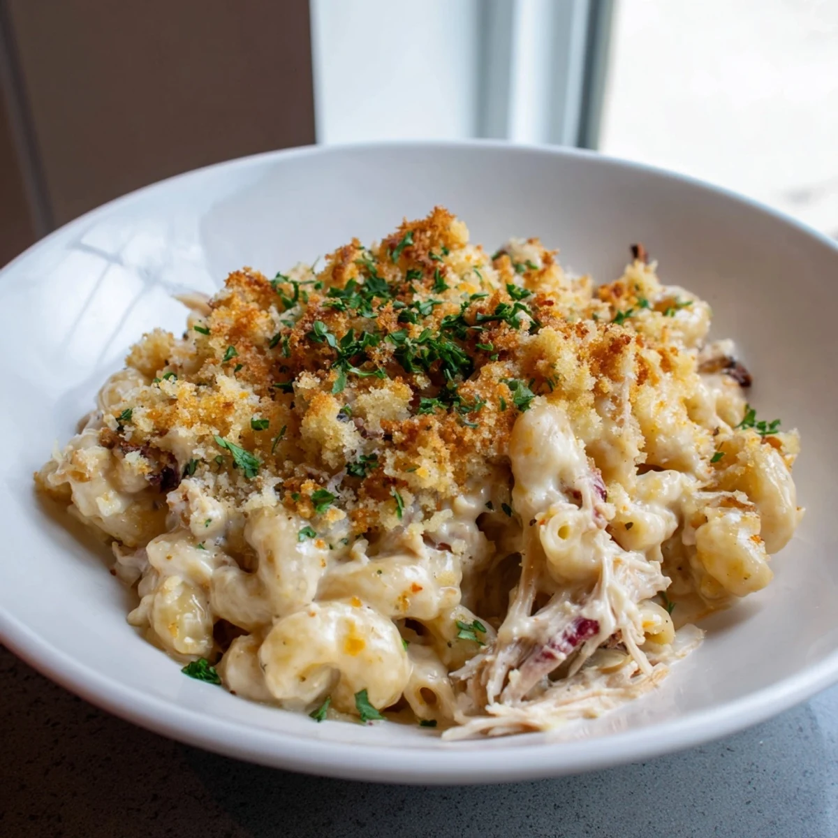 Barbecue Pulled Pork Mac Cheese