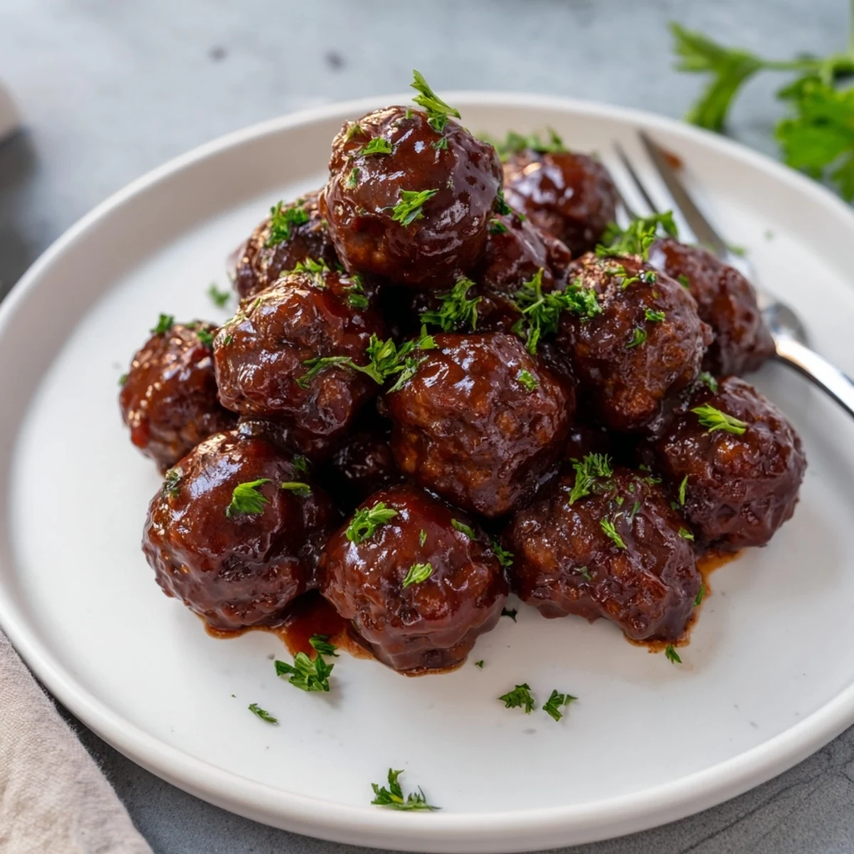 These vibrant, saucy cherry BBQ meatballs offer a tantalizing sweet and savory slow cooker meal.