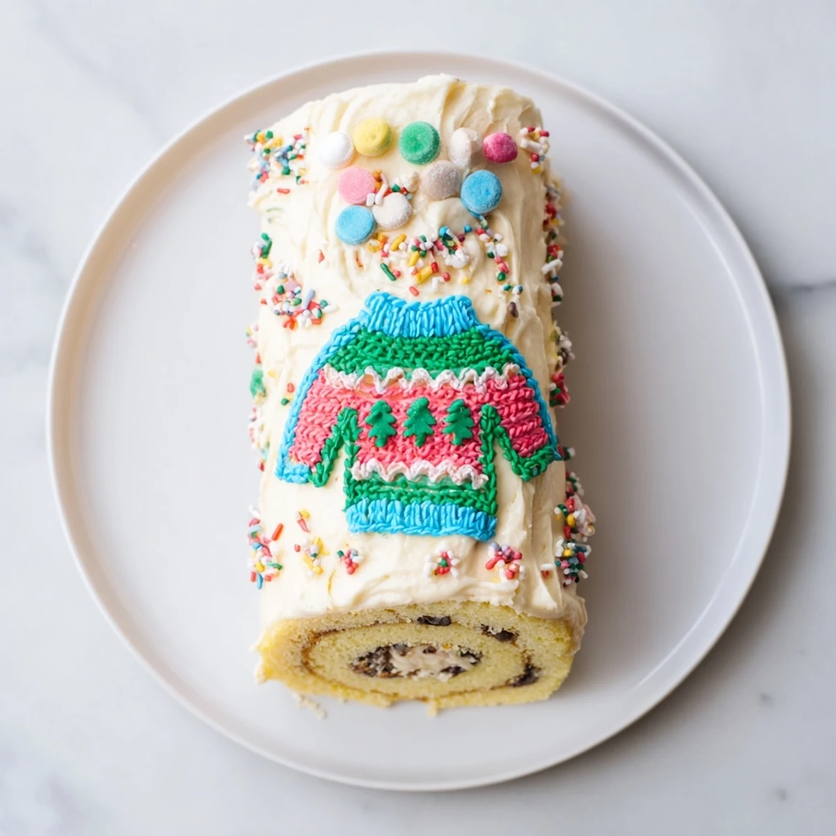 Ugly Sweater Cake Roll