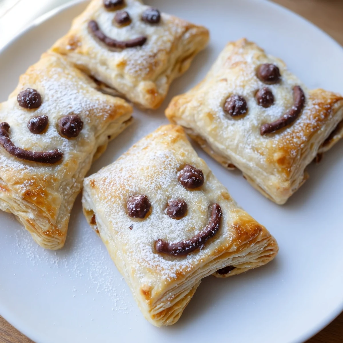 Golden-brown Sleeping Gingerbread Puff Pastry Pockets, filled with warm, spiced gingerbread, ready to enjoy.