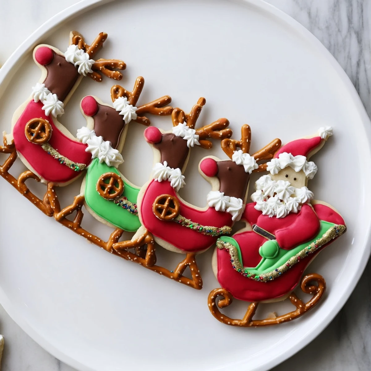 Santa's Sleigh Cookie Display