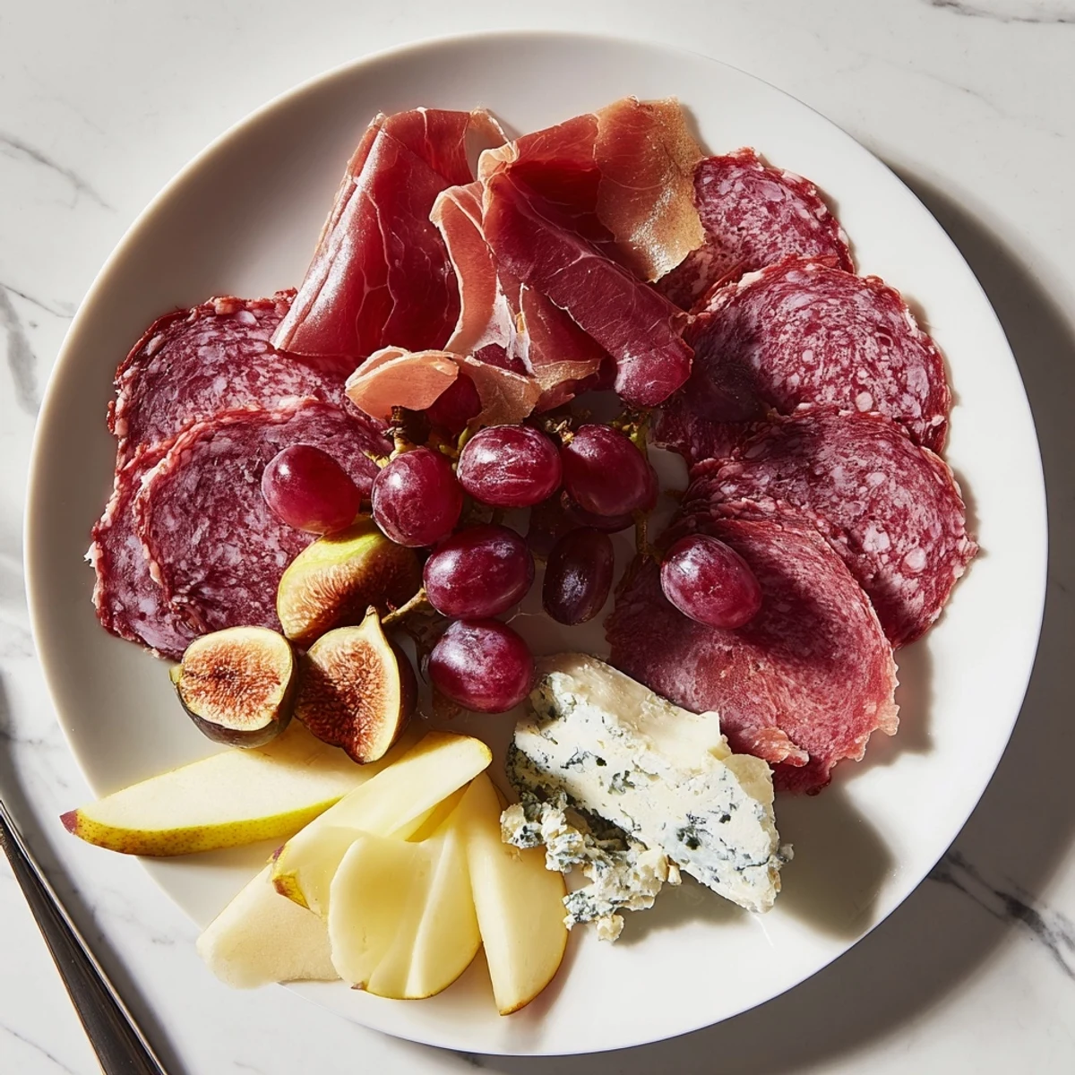 A vibrant Majestic Venison Charcuterie Platter overflowing with cured meats, cheeses, and fruits ready to serve.