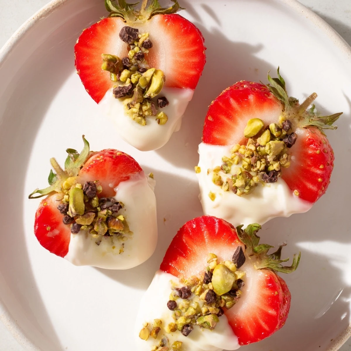 Yogurt Dipped Strawberry Halves