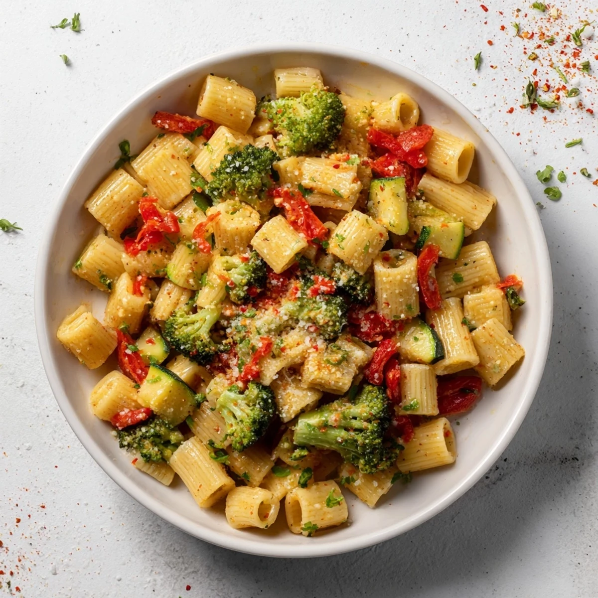 Ditalini with Air-Fried Vegetables