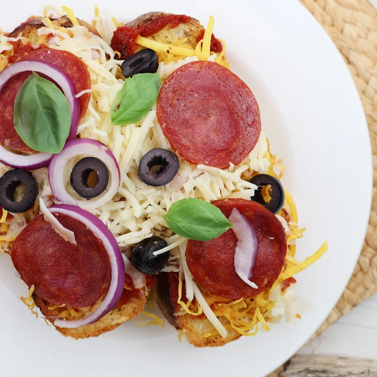 Golden, bubbly Pizza Toast 2.0 with melting mozzarella and savory pepperoni toppings, ready to eat.