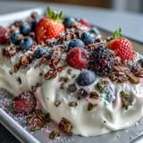 Frozen Yogurt Bark Berries Granola
