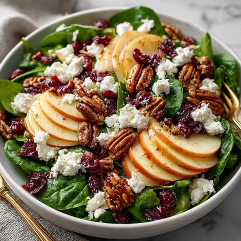 Delicious Apple Pecan Autumn Salad overflowing with seasonal bounty, perfect fall lunch.