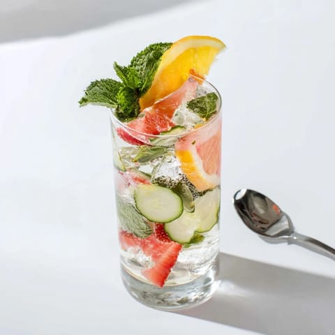 Colorful mocktails featuring fresh strawberries and lemon, perfect for warm days.  