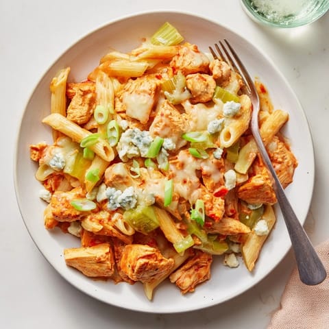 Buffalo Chicken Pasta Skillet