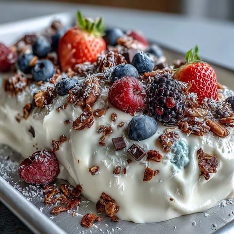 Frozen Yogurt Bark Berries Granola