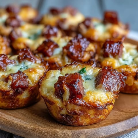 Golden mini corn dog muffins baked with juicy hot dog, ready for dipping.