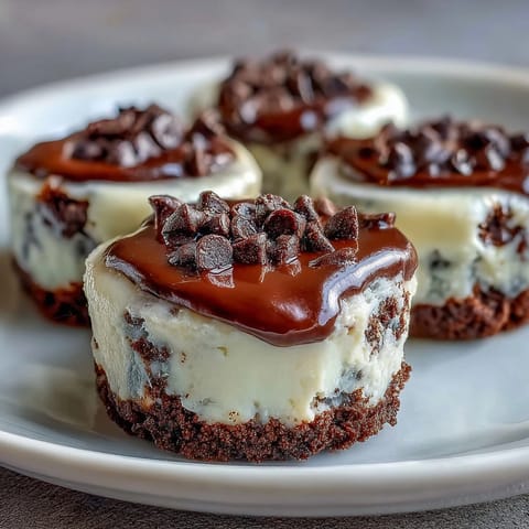 Mini cheesecake bites with Oreo crust, perfectly baked and ready to devour.