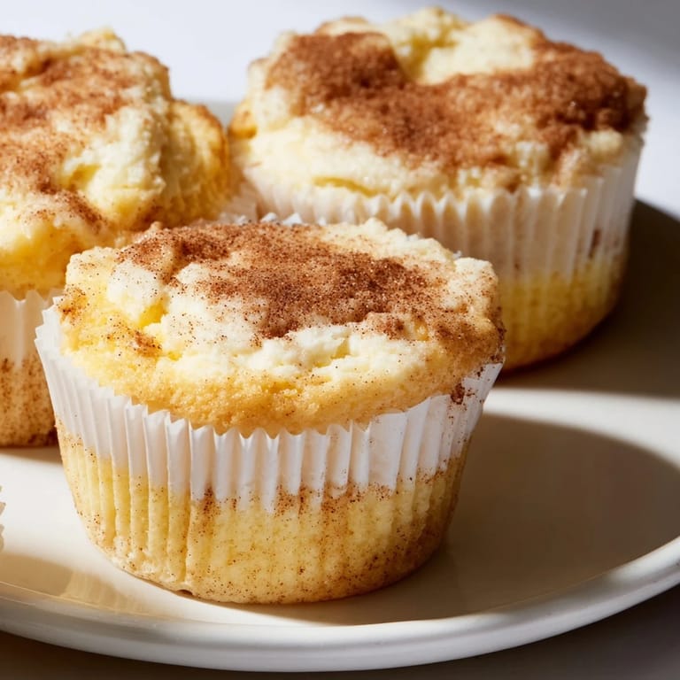 Decadent cheesecake filling atop fluffy muffin base, spiced with aromatic chai flavors.  
