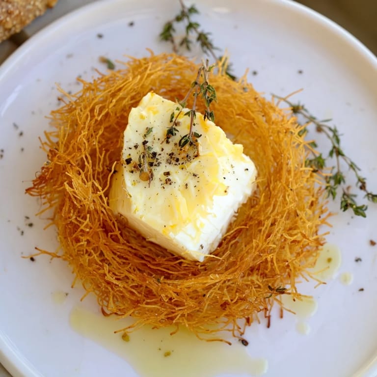 A beautiful cheese board featuring The Rustic Barnyard appetizer: golden phyllo nests with aged Gouda.