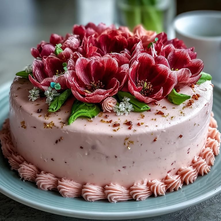 Taurus Graduation Birthday Cake with Floral Buttercream: stunning celebration cake decorated with piped roses, leaves, and Taurus symbol in gold.