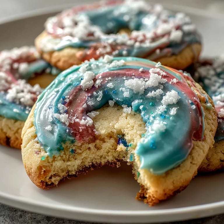 Freshly baked lemon sugar cookies with smooth pastel glaze, ideal for Easter, Mother's Day, or garden parties.