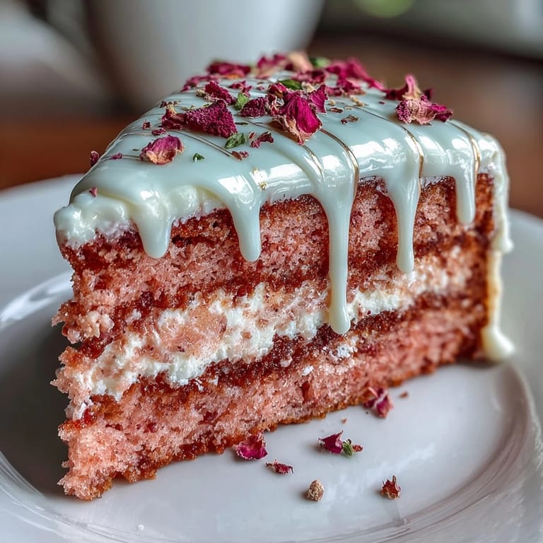Enjoy a slice of this Bridal Shower Rosé Velvet Cake, a festive dessert addition.