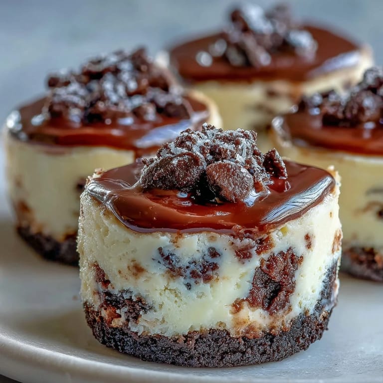 Delicate mini cheesecake bites with rich Oreo crust ready for topping.