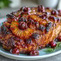 Honey Glazed Ham with Pineapple, a festive centerpiece with golden honey glaze and juicy pineapple rings, perfect for Easter dinner.