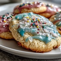 Vibrant lemon sugar cookies with pastel glaze, perfect for spring celebrations and festive gatherings.